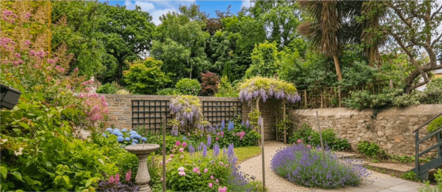 English Cottage garden, after